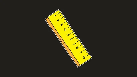 Kids drawing black screen with theme of ruler Stock Footage 112276304
