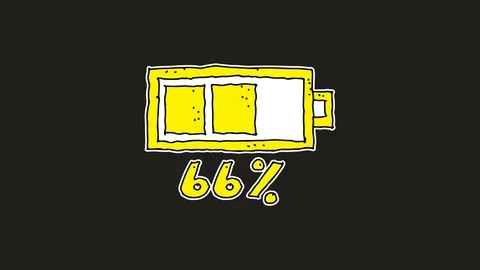 Kids drawing black screen with theme of battery charger icon Stock Footage 113266830