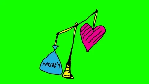 Kids drawing green screen with theme of scales Stock Footage 102085873