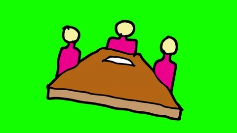 Kids drawing green screen with theme of discussion Stock Footage 106528467