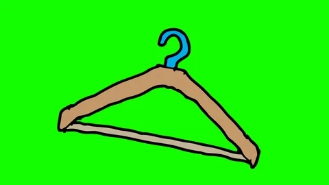 Kids drawing green screen with theme of hanger Видео 106528989