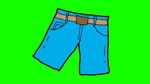 Kids drawing green screen with theme of shorts Stock Footage 106851009
