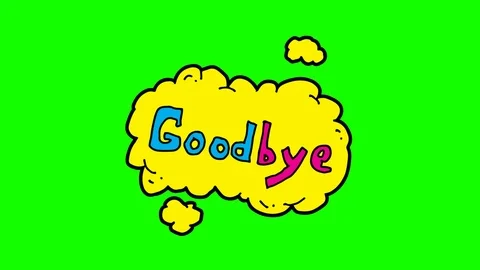 Kids drawing green screen with theme of Goodbye Stock Footage 112693313