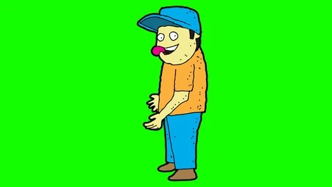 Kids drawing green screen with theme of parking attendants Video stock 113266423