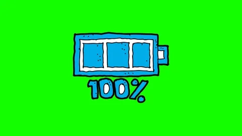 Kids drawing green screen with theme of battery charger icon Stock Footage 113266716