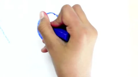 Kid's drawing. View from top. Stock-Footage 44256433