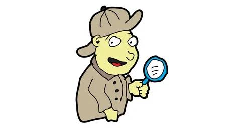 Kids drawing white screen with theme of detective Stock Footage 106092553