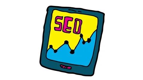 Kids drawing white screen with theme of search engine optimization Stock Footage 106095513
