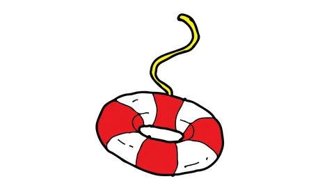 Kids drawing white screen with theme of buoy Stock Footage 107366728