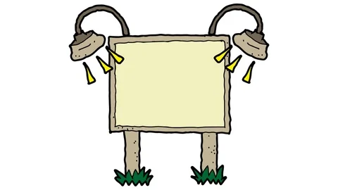 Kids drawing white screen with theme of Billboard Stock Footage 113266451