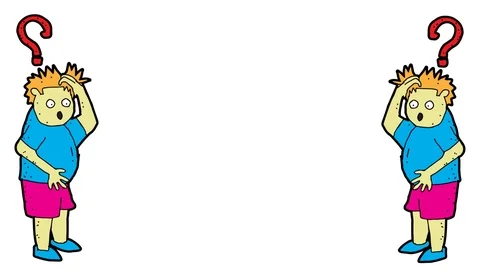 Kids drawing white screen with theme of blank space and people are confused Video stock 113266767