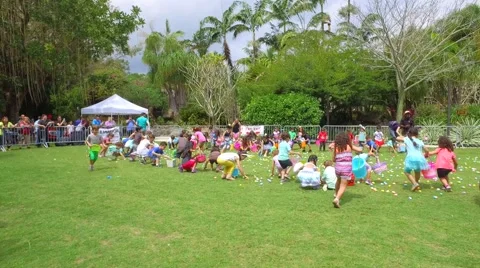 Kids on an easter egg hunt Stock Footage 61441770