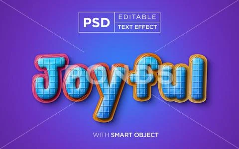Kids EDITABLE TEXT EFFECT PSD Template