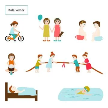 Kids. Elements. Vector. Stock Illustration