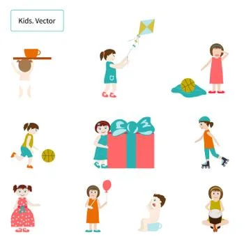 Kids. Elements. Vector. Stock Illustration