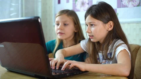 Kids emotions during playing computer games Stock-Footage 102057703