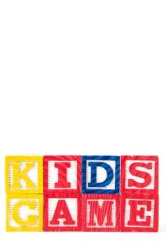 Kids Game - Alphabet Baby Blocks on white Stock Photos