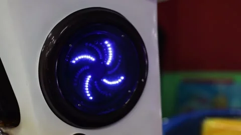 Kids game lights. Zone with arcade game machines Stock Footage 220554261
