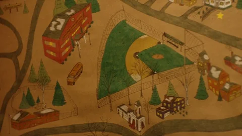 Kids hand drawn map Stock Footage 90919312