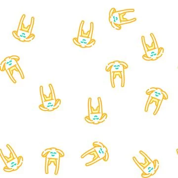 Kids hat vector seamless pattern 스톡 일러스트