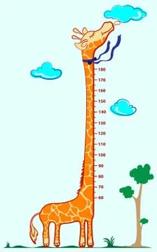 Kids height scale Stock Illustration