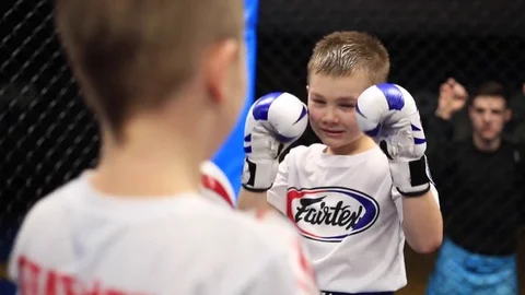 Kid's hit on the face Video stock 71972617