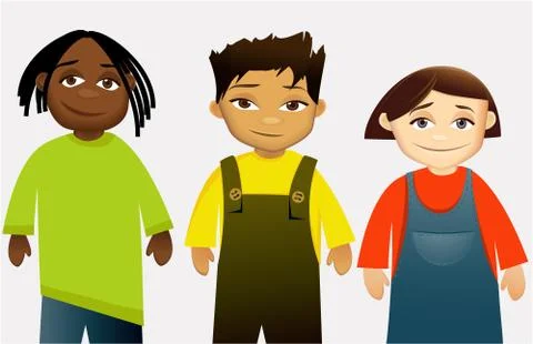 KIds Stock Illustration