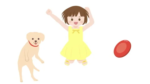 Kids jumping animation Video stock 137060987