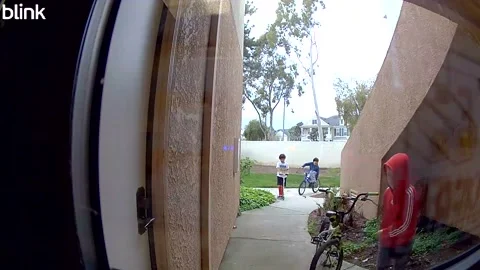 Kids' Knocking Prank Backfires, Ventura, California, USA - 12 Mar 2025 Stock Footage 304547327
