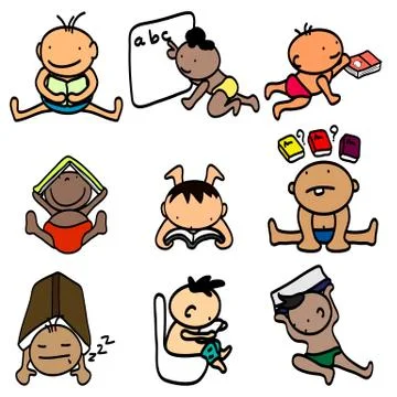 Kids learning Stock Illustration