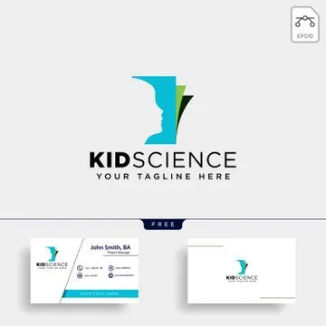 Kids learning, science creative logo template vector illustration icon elemen Ilustración de archivo