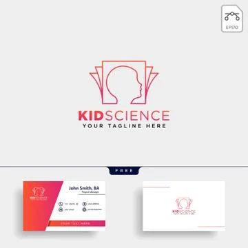 Kids learning, science creative logo template vector illustration icon elemen Ilustración de archivo