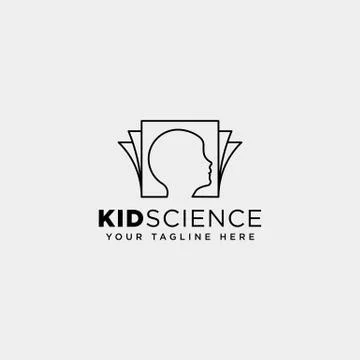Kids learning, science creative logo template vector illustration icon elemen Ilustración de archivo