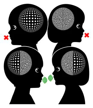 Kids learning tolerance Stock Illustration