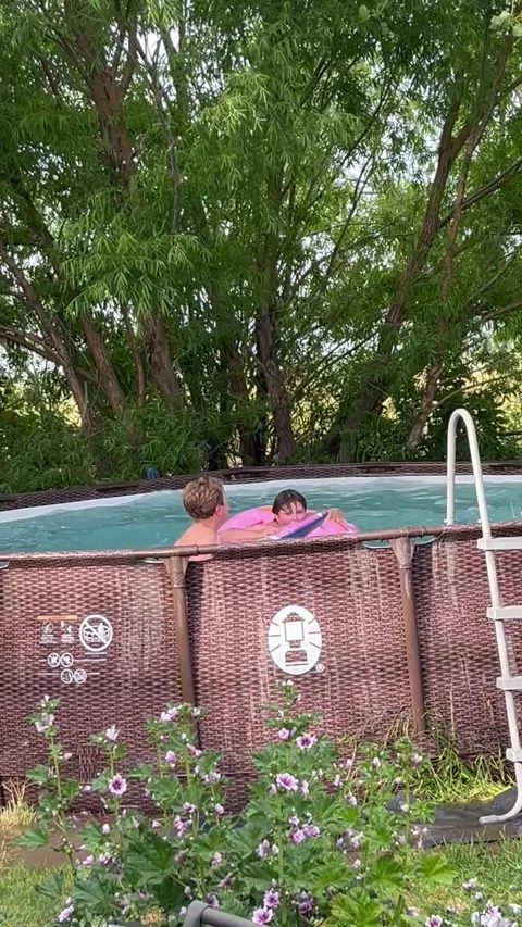 Kids Making a Manual Wave Pool, Heyburn, Idaho, USA - 15 Jun 2026 Stock Footage 339010926