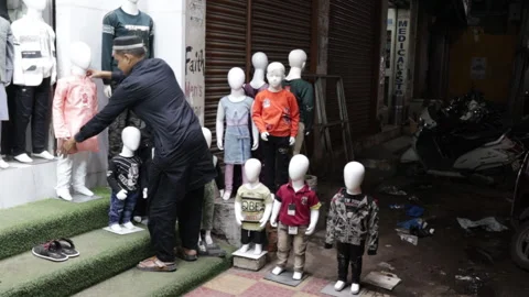 Kids-Mannequins Stock Footage 236969677