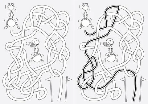 Kids maze Stock Illustration