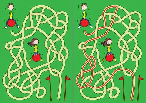 Kids maze Stock Illustration