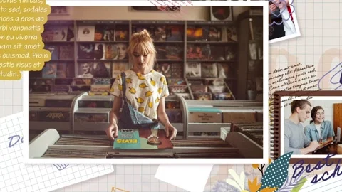 Kids Memories Photo Slideshow After Effects stock