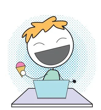 Kids notebook enjoy Illustrazione stock