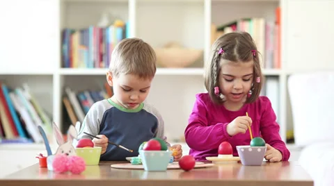 Kids paint Stock-Footage 35773739
