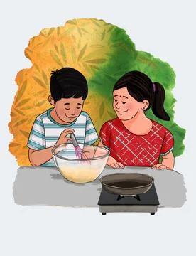 Kids pancake Illustrazione stock