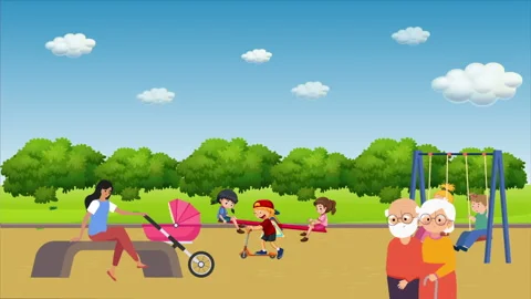 Kids Park Stock Footage 232330404