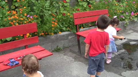 Kids in The Park Kiev Stock Footage 46147275