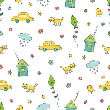 Kids pattern Stock Illustration
