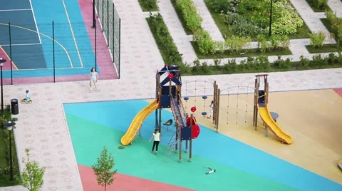 Kids playground Stock Footage 64766199
