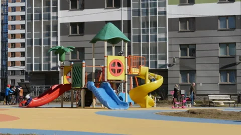 Kids at the playground Stock Footage 106416518
