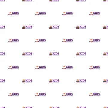 Kids playground logo pattern for childcare education Illustrazione stock