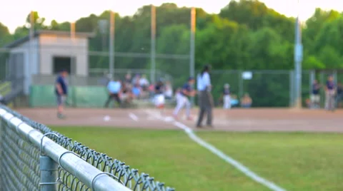 Kids Playing Baseball on Field Видео 59806137