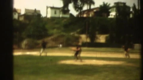 Kids playing baseball, first base runner Video stock 41769273